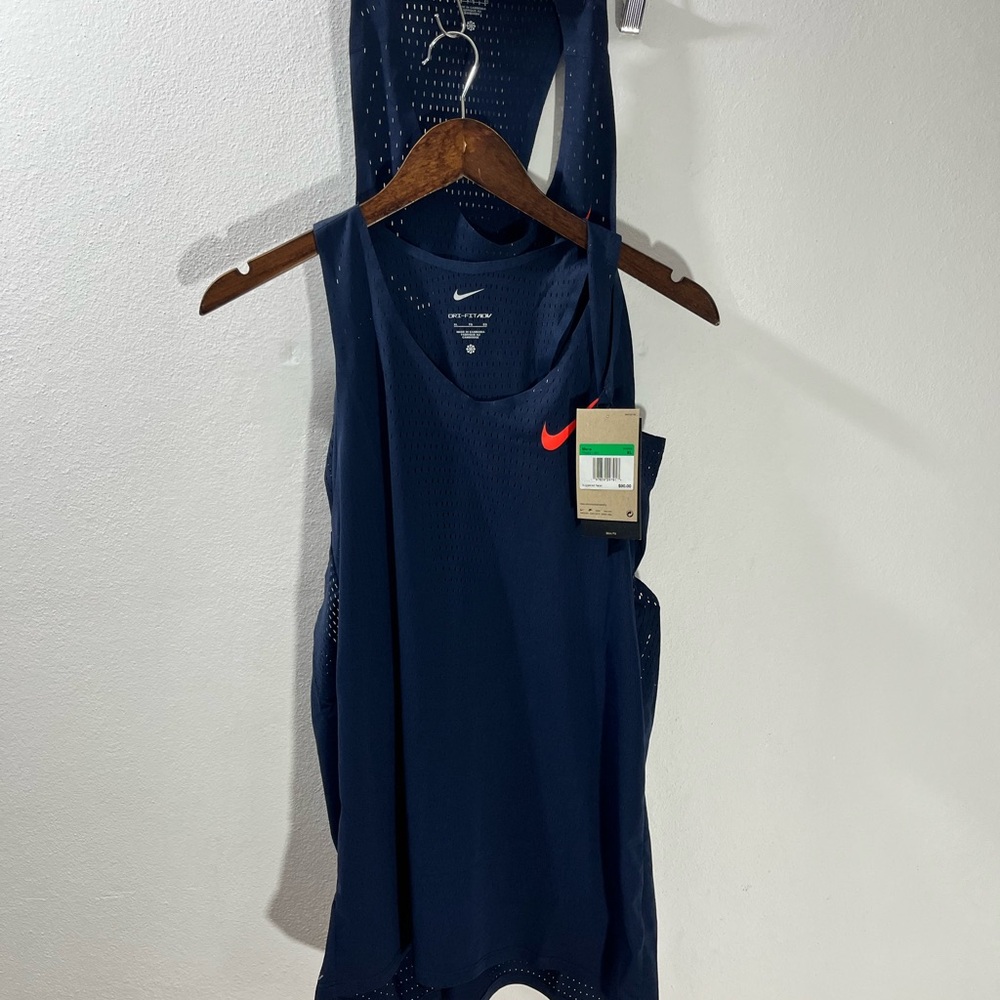 2X Nike Aeroswift Dri-Fit ADV Running Singlet Obsidian FN4231-451 Size XL